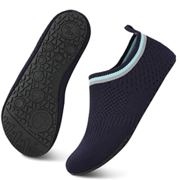 Acfoda Hausschuhe Herren Hüttenschuhe Bequeme Rutschfest Barfußschuhe Damen Sommer Indoor Outdoor Flache Weich Leichte Freizeit Pantoffeln Blau 38/39 - 1