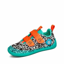 Affenzahn Barfußschuh Knit Klett Kinderschuh für Jungen und Mädchen Krabbe - Blau 30 - 1