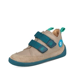 Affenzahn Barfußschuh Leder Buddy Kinderschuh für Jungen und Mädchen Größe 21-32, Klettverschluss Oktopus - Blau 28 - 1