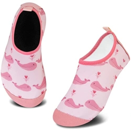 Badeschuhe Kinder Schwimmschuhe Wasserschuhe Schnell Trocknend Strandschuhe Aquaschuhe für Mädchen Baby Beach Pool(Wal Pink,5.5/6 UK Child,22/23 EU) - 1