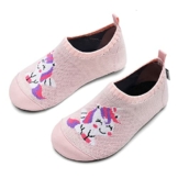 IceUnicorn Hausschuhe Kinder Atmungsaktive Pantoffeln Leicht Rutschfest Kleinkinder Hüttenschuhe Jungen Mädchen Slippers(FZ.Rosa Einhorn,28/29EU) - 1