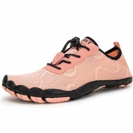 IceUnicorn Herren Barfußschuhe Damen Fitnessschuhe Traillaufschuhe Schwimmschuhe Strandschuhe Aquaschuhe Unisex(Pink, 37EU) - 1