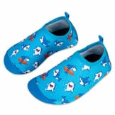 IceUnicorn Kinder Strandschuhe Jungen Mädchen Schwimmschuhe Aqua Schuhe Baby Badeschuhe für Beach Pool Surfen Yoga Unisex(Hai, 26/27 EU) - 1