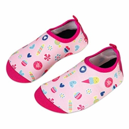 IceUnicorn Kinder Strandschuhe Jungen Mädchen Schwimmschuhe Aqua Schuhe Baby Badeschuhe für Beach Pool Surfen Yoga Unisex(BT Pink, 22/23 EU) - 1