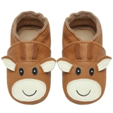 IceUnicorn Krabbelschuhe Baby Lauflernschuhe Jungen Mädchen Weicher Leder Babyhausschuhe Kleinkind Rutschfeste Lederschuhe Baby(A-Giraffe, 18-24 Monate) - 1