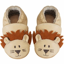 IceUnicorn Krabbelschuhe Baby Lauflernschuhe Jungen Weiche Leder Babyschuhe Kleinkind Lederschuhe mädchen Babyhausschuhe(Löwe,2-3 Jahre) - 1