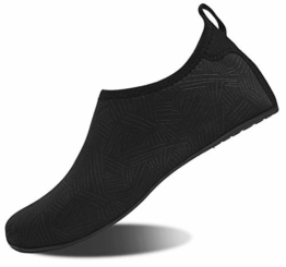 Mabove Badeschuhe Wasserschuhe Schwimmschuhe Damen Herren Strandschuhe Aquaschuhe Barfussschuhe Neopren Surfschuhe(Schwarz 893,38/39 EU) - 1