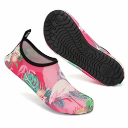 Mabove Schwimschuhe Damen Herren Badeschuhe Strandschuhe Wasserschuhe Aquaschuhe Neopren Surfschuhe Barfuß Schuhe für Sommer(Flamingo.Pink, (EU 37/38, Asian 38/39) - 1