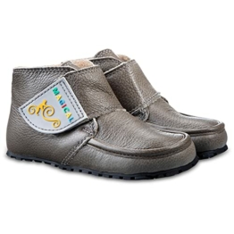 Magical Shoes Barefoot Schuhe für Kinder | Übergangsschuhe mit Klettverschluß | Barfußschuhe | Minimal Footwear Kids | Minimalschuhe Ultraleicht rutschfest | Gr. 29, Grau | Tup Tup - 1