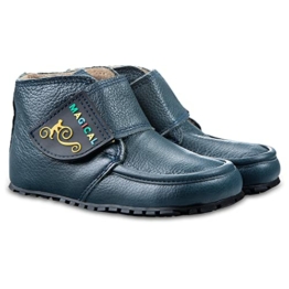 Magical Shoes Barfußschuhe Kinder Hebrst | Barefoot Shoes Kind | minimalistische Stiefeletten Naturleder | Lederschuhe Mädchen & Jungen | gesunde Kinderschuhe | Gr. 29, Marine | Tup Tup - 1