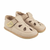 Magical Shoes Flexible Kinderschuhe für Kita | Kinder | Barfußschuhe | Sandalen Mädchen Jungs | Hausschuhe mit Klettverschluss | Lederschuhe gesund | 22 / 140mm | 018. Coco - Beige - 1