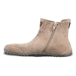 Magical Shoes Leichter Leder Barfußschuh Lupino - ungefüttert Chelsea Boots mit Reissverschluss | Halbstiefel | Handgemacht in EU, Gr.:36, Farbe:Beige - 1
