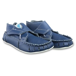 Magical Shoes Moxy Mokassins weiche Lauflernschuhe für Kleinkinder | Bequeme Barfußschuhe | Kinderschuhe Größe: 28, Farbe:Navy Blau - 1