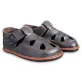 Magical Shoes Weiche Kinderschuhe | Kinder | Barfußschuhe | Sandalen | Krabbelschuhe-Baby | Rutschfeste Hausschuhe | Outdoor | Leder, Gr.:24, Farbe:41. COCO - Dunkelbraun - 1