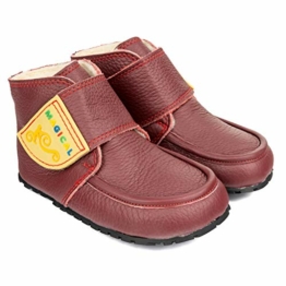 Magical Shoes Winterschuhe Mädchen & Jungs | Leder Barfußschuhe Kinder | Barefoot Girls | Winter Kinderschuhe | Burgunderrot | Gr. 26 | ZiuZiu - 1
