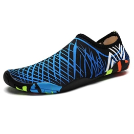 RUYI Wasserschuhe Damen Herren Barfußschuhe, Schnell Trocknend Aquaschuhe Super Leicht Badeschuhe, Schwimmschuhe Atmungsaktiv Surfschuhe mit rutschfest Sohle, Gr. 38-46 - 1