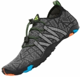 SAGUARO Badeschuhe Herren Wasserschuhe Männer Schwimmschuhe Aquaschuhe Wassersportschuhe Strandschuhe Barfußschuhe,Stil 2:Grau 43 EU - 1