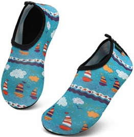 SAGUARO Badeschuhe Kinder Kleinkind Strandschuhe Schwimmschuhe Wasserschuhe Jungen Mädchen Aquaschuhe Barfußschuhe für Strand Schwimmbad(070 Mehrfarbig,22/23 EU) - 1