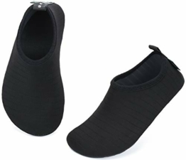SAGUARO Badeschuhe Kinder Kleinkind Strandschuhe Schwimmschuhe Wasserschuhe Jungen Mädchen Aquaschuhe Barfußschuhe für Strand Schwimmbad(033 Schwarz,30/31 EU) - 1