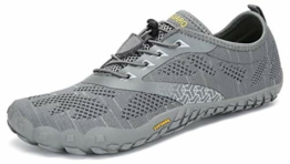 SAGUARO Barfußschuhe Barfussschuhe Herren Damen Minimalistische Trail Laufschuhe Zehenschuhe Joggen Wandern Training Barfuß Sportschuhe Fitnessschuhe Männer Frauen, Wolkengrau, 42 EU - 1