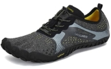 SAGUARO Barfußschuhe Damen Herren Zehenschuhe Traillaufschuhe Weich Bequem Barfussschuhe Fitnessschuhe Männer Frauen Trainingsschuhe für Joggen Laufen Wandern, Crow Black, 43 - 1