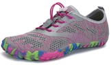 SAGUARO Barfußschuhe Damen Herren Zehenschuhe Traillaufschuhe Weich Bequem Barfussschuhe Fitnessschuhe Männer Frauen Trainingsschuhe für Joggen Laufen Wandern, Rouge Pink, 39 - 1