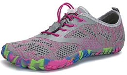 SAGUARO Barfußschuhe Damen Herren Zehenschuhe Traillaufschuhe Weich Bequem Barfussschuhe Fitnessschuhe Männer Frauen Trainingsschuhe für Joggen Laufen Wandern, Rouge Pink, 39 - 1