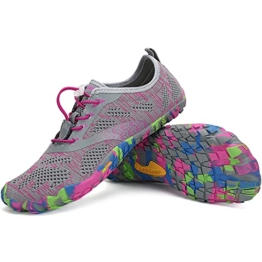 SAGUARO Barfußschuhe Damen Indoor Fitnessschuhe Weich Leicht Kletterschuhe Wander Strand Barfussschuhe Schnell Trocknend Walkingschuhe Stil:1 Pink Gr.39 - 1