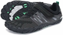 SAGUARO Barfussschuhe Damen Outdoor Gym Fitness Barfußschuhe rutschfest Zehenschuhe Traillaufschuhe St.2 Schwarz 38 - 1