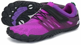 SAGUARO Barfußschuhe Damen Outdoor Zehenschuhe Traillaufschuhe Atmungsaktiv Fitnessschuhe Minimalistische St.2 Violett 37 - 1