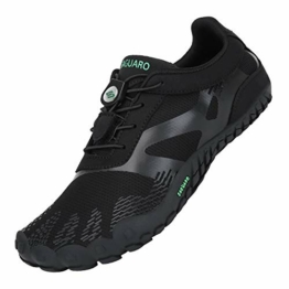 SAGUARO Barfußschuhe Herren Outdoor Fitnessschuhe Sport Traillaufschuhe Bequem Leicht Walkingschuhe Schnell Trocknend Aquaschuhe Stil:2 Schwarz Gr.47 - 1