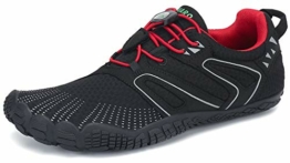 SAGUARO Barfußschuhe Herren Outdoor Sport Traillaufschuhe Fitnessschuhe Frauen Barfuß Laufschuhe Walkingschuhe Minimalistische Zehenschuhe St.6 Rot 43 - 1