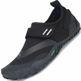 SAGUARO Barfußschuhe Herren Outdoor Traillaufschuhe Barfuß Zehenschuhe Damen Training Fitnessschuhe Schwarz A 43 - 1