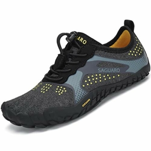SAGUARO Kinder Barfußschuhe - Leichte Traillaufschuhe Mit Klettverschluss Gr. 24-36