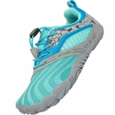 SAGUARO Kinder Barfußschuhe Mädchen Traillaufschuhe Jungen Trainingsschuhe Zehenschuhe Atmungsaktiv rutschfest Walkingschuhe Laufschuhe Schnell Trocknend Badeschuhe, Blau 25 - 1