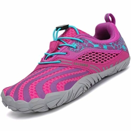 SAGUARO Kinder Barfußschuhe Schnell Trocknend Wasserschuhe Strandschuhe Schwimmschuhe Aquaschuhe Mädchen Pink Gr.33 - 1