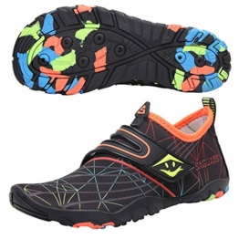 SAGUARO Wasserschuhe Kinder Schwimmschuhe Mädchen Jungen Schnell Trocknend BarfußSchuhe Unisex-Kinder Schwarz Gr.28 - 1