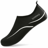 Sixspace Damen Herren Badeschuhe Wasserschuhe Schwimmschuhe Männer Frauen Strandschuhe Barfußschuhe für Strand,Pool,Meer,Wassersport,Tauchen,Surfen,Aqua Cycling(Schwarz 42 EU) - 1