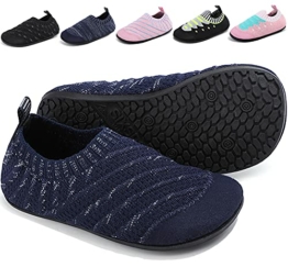 Sixspace Kinder Hausschuhe Mädchen Jungen Barfußschuhe Badeschuhe Leicht Wasserschuhe rutschfest Aquaschuhe Kleinkinder Lauflernschuhe Weich Hüttenschuhe(Blau/Grau,29 EU) - 1