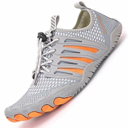Sixspace Unisex Badeschuhe Barfuß-Softschuhe mit Weich Dicke Sohle Atmungsaktive Tragbare Laufschuhe Trailrunning-Schuhe Fitnessschuhe Sportschuhe grau(Herstellergröße:306,36 EU) - 1