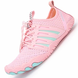 Sixspace Unisex Badeschuhe Barfuß-Softschuhe mit Weich Dicke Sohle Atmungsaktive Tragbare Laufschuhe Trailrunning-Schuhe Fitnessschuhe Sportschuhe Rosa(Herstellergröße:306,36 EU) - 1