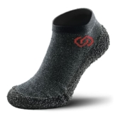 Skinners | Unisex Minimalistische Barfußschuhe für Damen & Herren | Minimalist Barefoot Socks/Shoes for Men & Women | Speckled Schwarz rotes Logo, XXL - 1