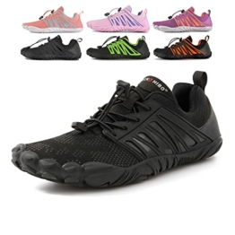 SUYSTEX Barfußschuhe Damen Barfussschuhe Herren Fahrradschuhe Schwimmschuhe Badeschuhe Wasserschuhe Strandschuhe Surfschuhe Aquaschuhe, 46 EU Schwarz - 1