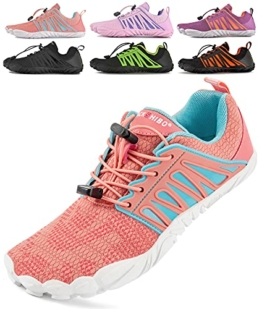 SUYSTEX Barfußschuhe Damen Barfussschuhe Herren Fahrradschuhe Schwimmschuhe Badeschuhe Wasserschuhe Strandschuhe Surfschuhe Aquaschuhe 40 EU Orange - 1