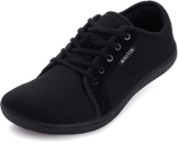 WHITIN Herren Damen Knit Barfußschuhe Barfussschuhe Barfuß Barfuss Schuhe Minimalistische Zehenschuhe zehen Minimalschuhe Trail Laufschuhe Sneaker Barefoot Shoes Fitnessschuhe Wildling Schwarz 39 EU - 1